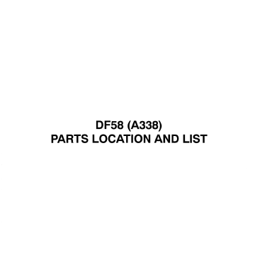 RICOH Options A338 DF58 Parts Catalog PDF download