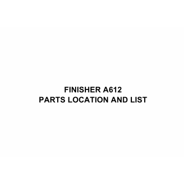 RICOH Options A612 FINISHER Parts Catalog PDF download