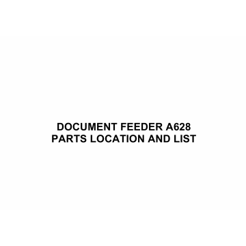 RICOH Options A628 DOCUMENT-FEEDER Parts Catalog PDF download