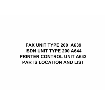 RICOH Options A639 FAX-UNIT-TYPE-200 Parts Catalog PDF download