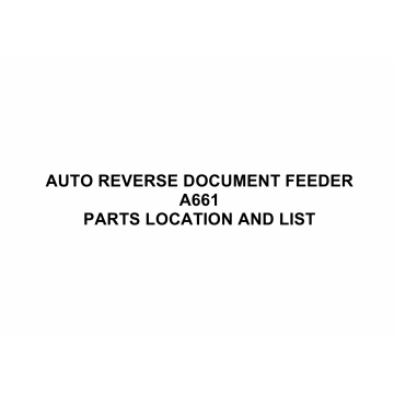 RICOH Options A661 AUTO-REVERSE-DOCUMENT-FEEDER Parts Catalog PDF download