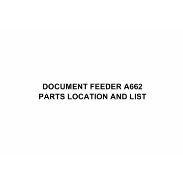 RICOH Options A662 DOCUMENT-FEEDER Parts Catalog PDF download