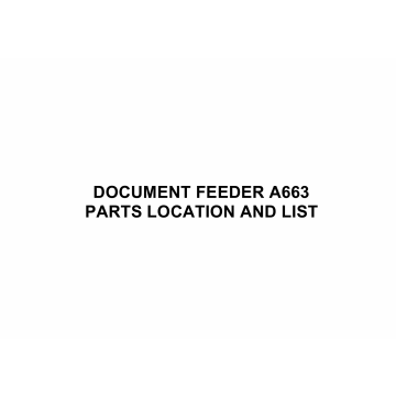 RICOH Options A663 DOCUMENT-FEEDER Parts Catalog PDF download