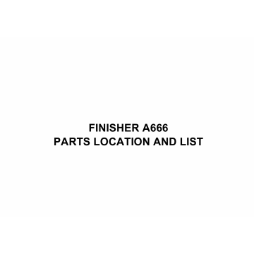 RICOH Options A666 FINISHER Parts Catalog PDF download