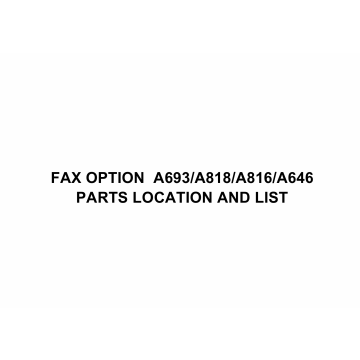 RICOH Options A693 FAX-OPTION Parts Catalog PDF download