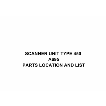 RICOH Options A695 SCANNER-UNIT-TYPE-450 Parts Catalog PDF download