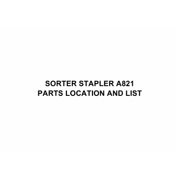 RICOH Options A821 SORTER-STAPLER Parts Catalog PDF download