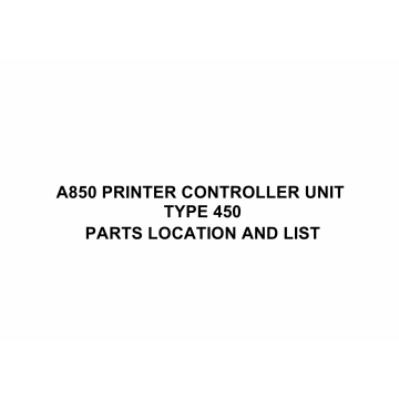 RICOH Options A850 PRINTER-CONTROLLER-UNIT Parts Catalog PDF download