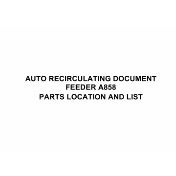 RICOH Options A858 AUTO-RECIRCULATING-DOCUMENT Parts Catalog PDF download