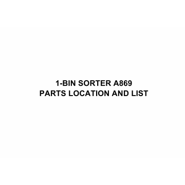 RICOH Options A869 1-BIN-SORTER Parts Catalog PDF download