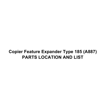 RICOH Options A887 Copier-Feature-Expander-Type-185 Parts Catalog PDF download