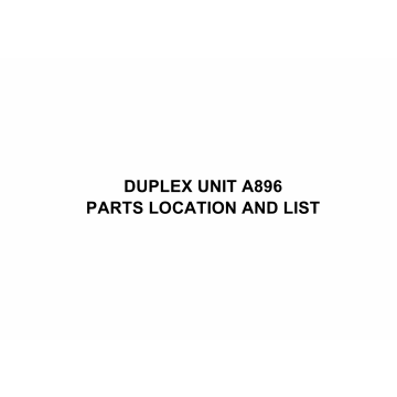 RICOH Options A896 DUPLEX-UNIT Parts Catalog PDF download