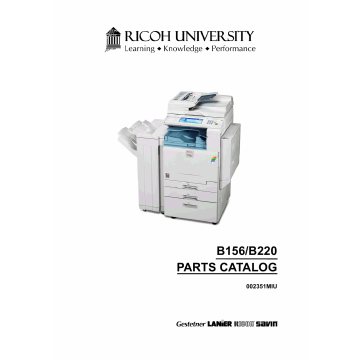 RICOH Options B156 B220 Parts Catalog PDF download