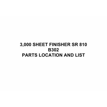 RICOH Options B302 3000-SHEET-FINISHER-SR810 Parts Catalog PDF download