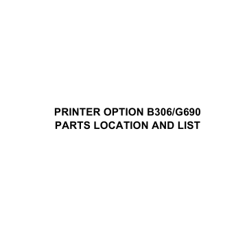 RICOH Options B306 G690 PRINTER-OPTION Parts Catalog PDF download