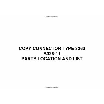RICOH Options B328-11 COPY-CONNECTOR-TYPE-3260 Parts Catalog PDF download