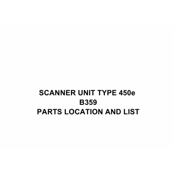 RICOH Options B359 SCANNER-UNIT-TYPE-450e Parts Catalog PDF download