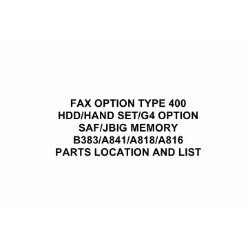 RICOH Options B383 FAX-OPTION-TYPE Parts Catalog PDF download