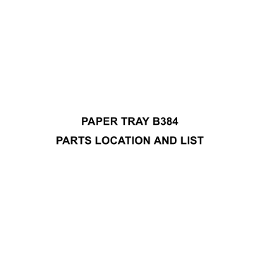 RICOH Options B384 PAPER-TRAY Parts Catalog PDF download