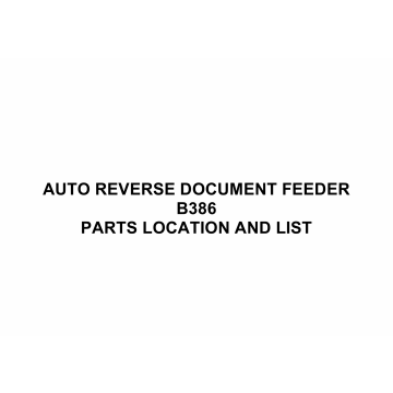 RICOH Options B386 AUTO-REVERSE-DOCUMENT-FEEDER Parts Catalog PDF download