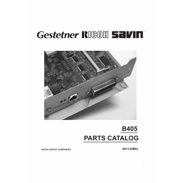 RICOH Options B405 Parts Catalog PDF download