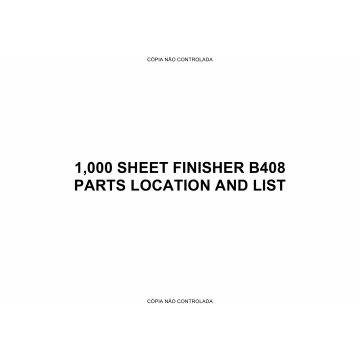 RICOH Options B408 1000-SHEET-FINISHER Parts Catalog PDF download