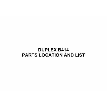 RICOH Options B414 DUPLEX Parts Catalog PDF download