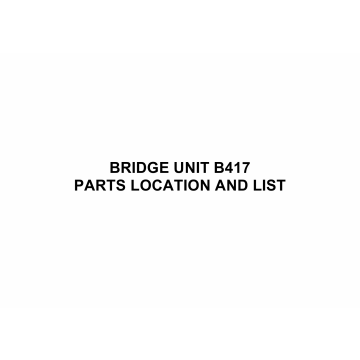 RICOH Options B417 BRIDGE-UNIT Parts Catalog PDF download
