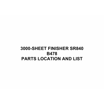 RICOH Options B478 3000-SHEET-FINISHER-SR840 Parts Catalog PDF download