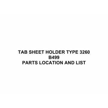 RICOH Options B499 TAB-SHEET-HOLDER-TYPE-3260 Parts Catalog PDF download
