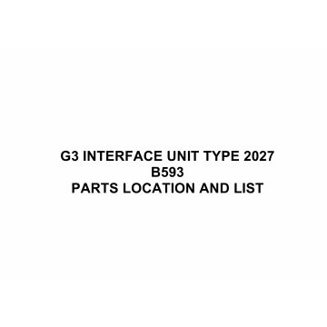 RICOH Options B593 G3-INTERFACE-UNIT-TYPE-2027 Parts Catalog PDF download