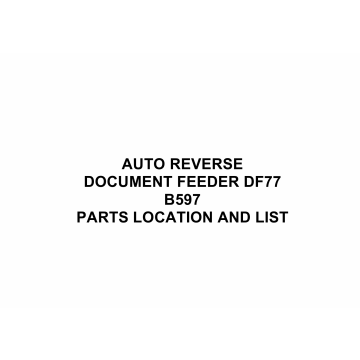 RICOH Options B597 AUTO-REVERSE-DOCUMENT-FEEDER-DF77 Parts Catalog PDF download