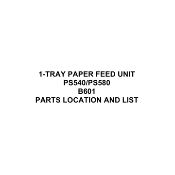RICOH Options B601 1-TRAY-PAPER-FEED-UNIT Parts Catalog PDF download