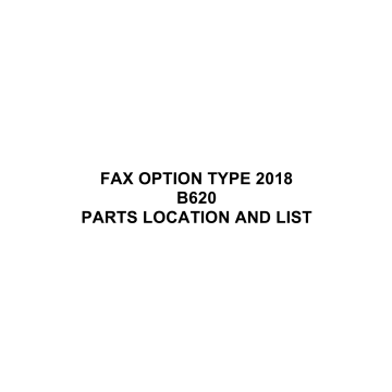 RICOH Options B620 FAX-OPTION-TYPE-2018 Parts Catalog PDF download