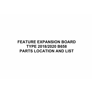 RICOH Options B658 FEATURE-EXPANSION-BOARD Parts Catalog PDF download
