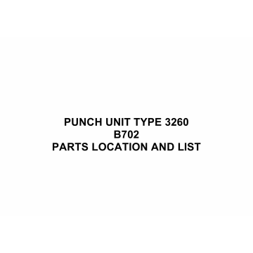 RICOH Options B702 PUNCH-UNIT-TYPE-3260 Parts Catalog PDF download