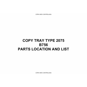 RICOH Options B756 COPY-TRAY-TYPE-2075 Parts Catalog PDF download