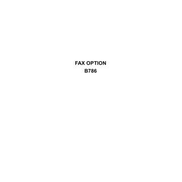 RICOH Options B786 FAX-OPTION Service Manual PDF download