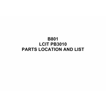 RICOH Options B801 LCIT-PB3010 Parts Catalog PDF download