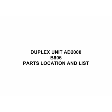 RICOH Options B806 DUPLEX-UNIT-AD2000 Parts Catalog PDF download