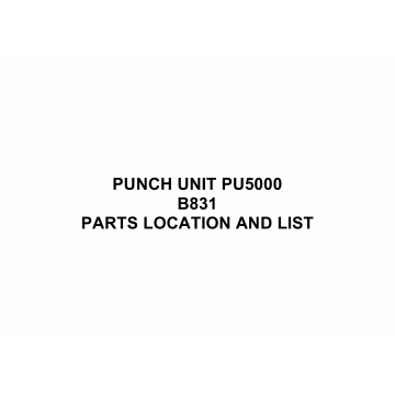 RICOH Options B831 PUNCH-UNIT-PU5000 Parts Catalog PDF download