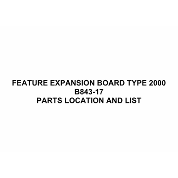 RICOH Options B843 FEATURE-EXPANSION-BOARD-TYPE-2000 Parts Catalog PDF download