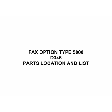RICOH Options D346 FAX-OPTION-TYPE 5000 Parts Catalog PDF download