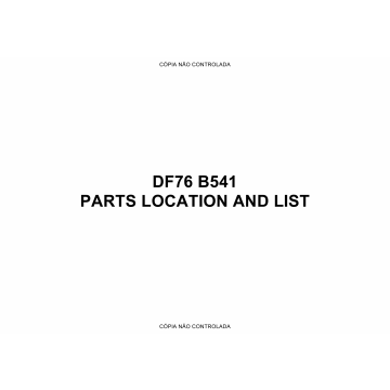 RICOH Options DF76 B541 Parts Catalog PDF download