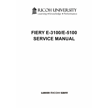 RICOH Options E-3100 E-5100 D480 D479 Service Manual