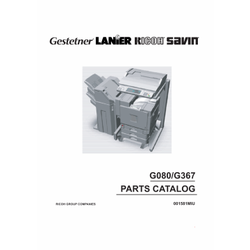 RICOH Options G080 G367 Parts Catalog PDF download