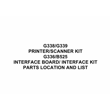 RICOH Options G338 G339 G336 B525 SCANNER-KIT INTERFACE-KIT Parts Catalog PDF download