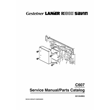 RICOH Options Printer-Controller-Type-80 C607 Service Manual