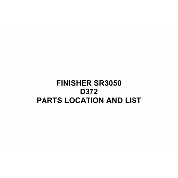 RICOH Options SR3050 D372 FINISHER Parts Catalog PDF download