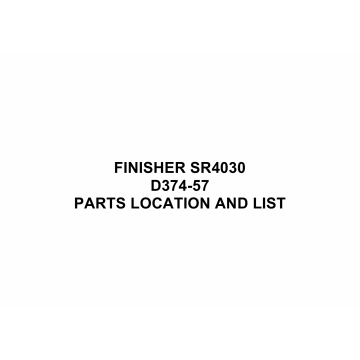 RICOH Options SR4030 D374 FINISHER Parts Catalog PDF download